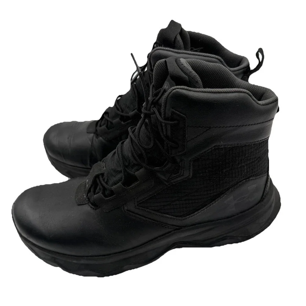 Under Armour UA Stellar G2 Tactical‎ Boots Black Slip Resistant Men 11.5 * Read